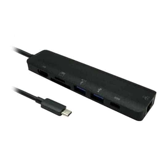 (image for) NEWLINK 7-Port USB Type-C Hub Adapter Docking Station with Gigabit LAN